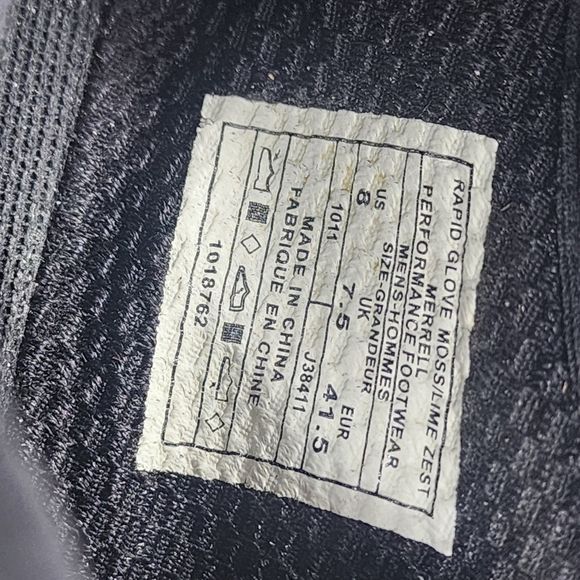 MERRELL Men’s Barefoot Rapid Glove Laceless Moss/Lime 8 - Picture 7 of 9